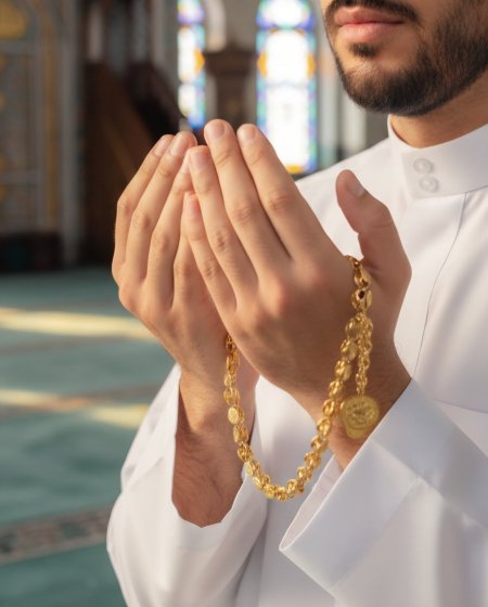 سبحة فخمة بلمعة الذهب (بديل الذهب)