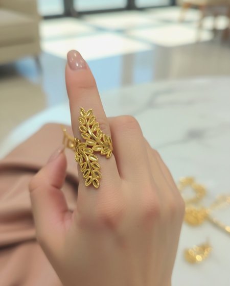 خاتم غصون السبلات – بديل ذهب