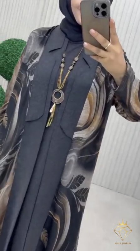 فستان مصوف قطعتين