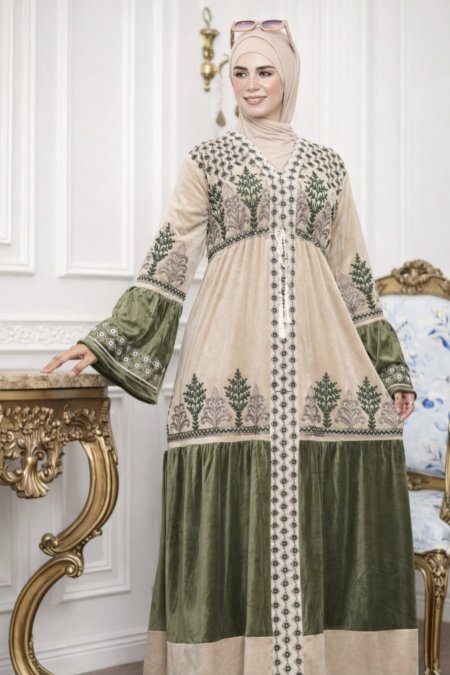 جلابية "إميرالد" المخملية