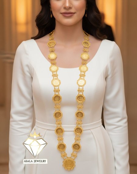 قلادة ليرات رشادي طويلة فاخرة –