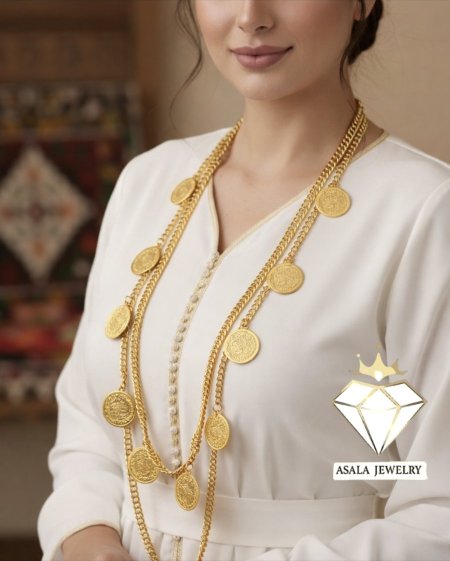 سنسال ليرات طويل فاخر متعدد الطبقات